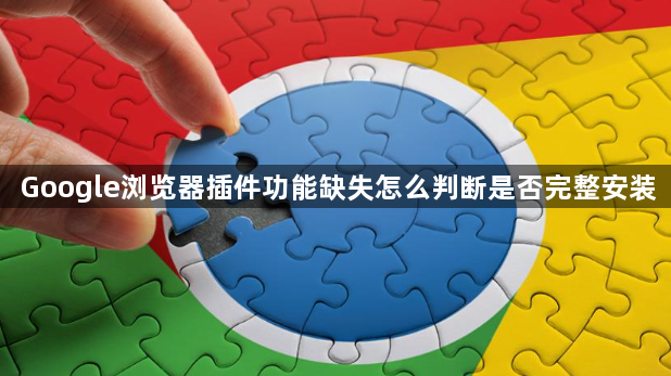 Google浏览器插件功能缺失怎么判断是否完整安装1