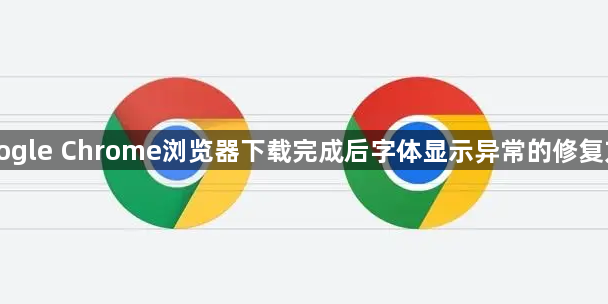 Google Chrome浏览器下载完成后字体显示异常的修复方法1