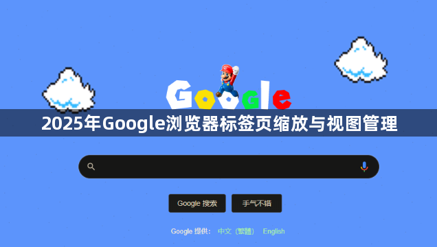 2025年Google浏览器标签页缩放与视图管理1