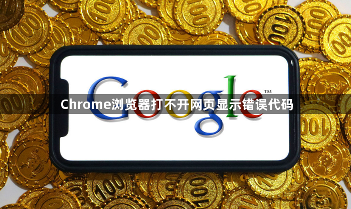 Chrome浏览器打不开网页显示错误代码1