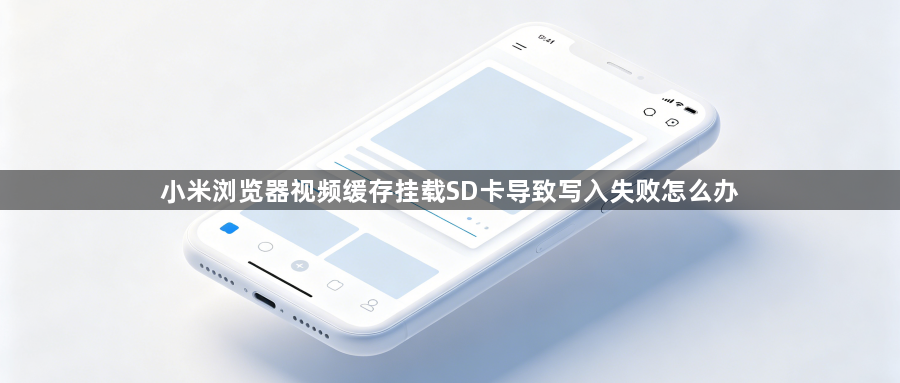 小米浏览器视频缓存挂载SD卡导致写入失败怎么办1