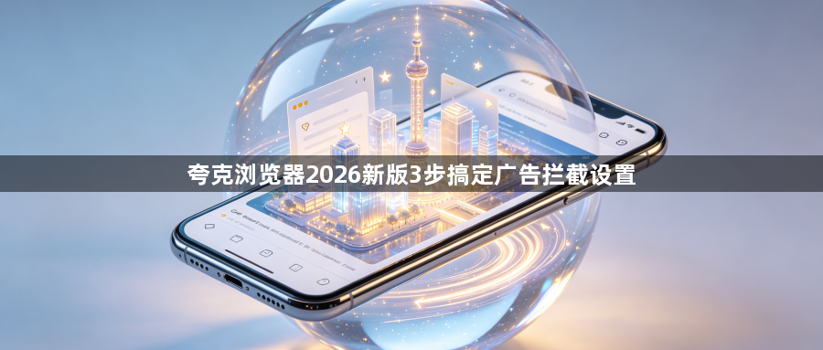 夸克浏览器2026新版3步搞定广告拦截设置1
