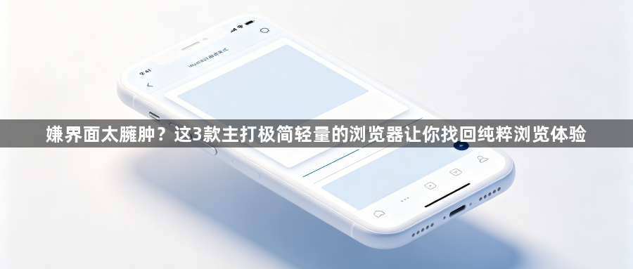 嫌界面太臃肿？这3款主打极简轻量的浏览器让你找回纯粹浏览体验1
