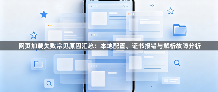 网页加载失败常见原因汇总:本地配置、证书报错与解析故障分析1