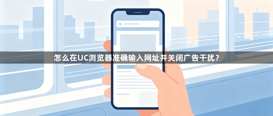 怎么在UC浏览器准确输入网址并关闭广告干扰?1