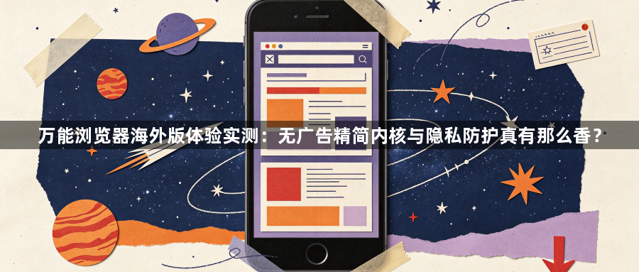 万能浏览器海外版体验实测:无广告精简内核与隐私防护真有那么香?1