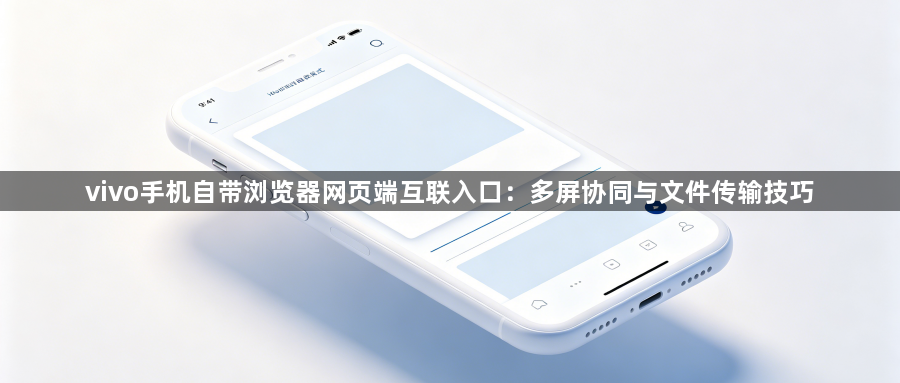 vivo手机自带浏览器网页端互联入口:多屏协同与文件传输技巧1