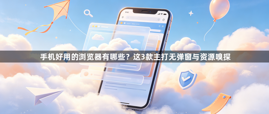 手机好用的浏览器有哪些?这3款主打无弹窗与资源嗅探1